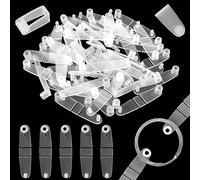 100 Piezas de Clips de Plástico para Llavero, Broches de Plástico Acrílico Transparente para Llavero para Oficina Tarjetas de Crédito Manualidades Fabricación de Joyas (Color transparente)