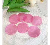 100 piezas de conchas redondas de 5 cm con 2 agujeros, rebanada de concha redonda pulida - cuentas de monedas de perlas de conchas Capiz - accesorios decorativos hechos a mano para bricolaje (rosa)
