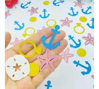 100 piezas de confeti de papel con purpurina para fiesta de sirena, para bricolaje, arte de uñas, vacaciones, compromiso, boda, despedida de soltera, cumpleaños, fiesta de San Valentín