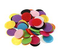 100 piezas de confeti redondo de fieltro de color arco iris para bodas, 2,5 cm