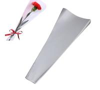 100 piezas de embalaje de flores bolsa transparente, manga de ramo de flores celofán transparente adecuado para tienda de flores, embalaje de flores de centro comercial (15 x 8)