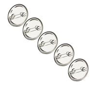 100 piezas de emblema redondo de seguridad con botón en blanco, suministros para regalos de artesanía, recuerdos, 25MM metal badges 100 sets, Hierro, No es una piedra preciosa