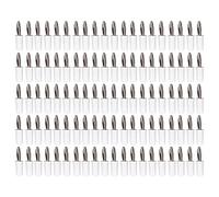 100 piezas de enchufe tipo banana de 4 mm, accesorios para pruebas eléctricas, latón niquelado con aislante de ABS, clavija tipo banana resistente a la corrosión para electrónica, (Blanca)