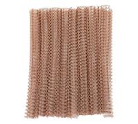 100 piezas de espirales de alambre de doble lazo de 9/16 pulgadas, con capacidad para 120 hojas; alambres de encuadernación de doble lazo con recubrimiento de nailon para (Oro rosa)