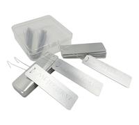 100 piezas de etiquetas de aluminio para plantas de doble cara para escribir en árbol de metal para estampado de árbol de aluminio