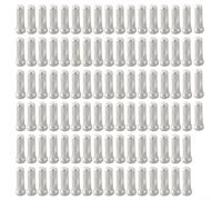 100 piezas de extremo para cables de cambio de bicicleta, virolas de aluminio para mantenimiento de engranajes (plata)