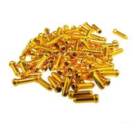 100 piezas de extremo para cables de cambio de bicicleta, virolas de aluminio para mantenimiento de engranajes (dorado)