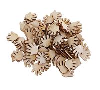 100 Piezas de Figuras de Madera MDF con Forma de Manos para Decoración Artística Y Manualidades.
