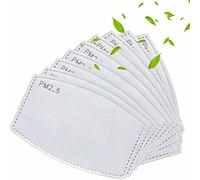 100 piezas de filtro de carbón activado para adultos, 5 capas, papel de repuesto para filtro facial para hombre y mujer