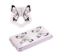 100 piezas de formas de arte de uñas, prácticas y amigables, suministros de arte para uñas, soporte de papel flexible para entrenamiento y salón de belleza