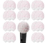 100 piezas de funda de esponja desechable para micrófono, no tejida, higiene de Mike, tapa de esponja para karaoke para cantar ensayos de grabación de estudios