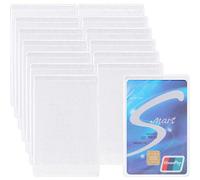 100 Piezas de Funda de Tarjeta de Crédito ID de Plástico Funda de Tarjeta de Oficina Vertical Protector de ID Helado