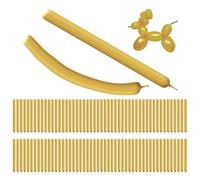 100 piezas de globo dorados, globos giratorios versátiles y trenzados mágicos, largos y de mano, decoraciones para fiestas, adecuados para cumpleaños y bodas