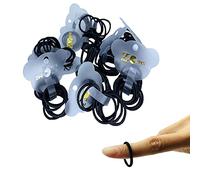 100 Piezas de Gomas para el pelo Negras Mini | Pack de Gomas Finas y Elásticas sin Metal para Mechones Finos, Trenzas y Peinados Infantiles | Invisibles para Niñas y Bebés