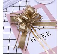 100 piezas de gran tamaño 50 mm blanco color sólido tirar arco regalo embalaje flor arco arco apertura ceremonia fiesta boda coche decoración (oro)