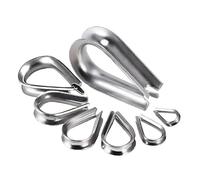 100 piezas de guardacabos acero inoxidable 304, abrazaderas, anillos corazón pollo, funda protectora, accesorios fijación Para Cable Acero(M3)