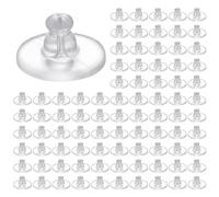 100 Piezas de Hebilla para Pendientes - Silicona para la Parte Posterior, Tapones de Repuesto, Pequeños Conectores de Silicona