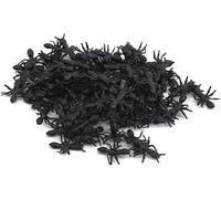 100 piezas de imitación realista de hormigas negras negras para Halloween, accesorios de broma de diseño simple y sofisticado, juegos de escritorio ejecutivos, decoraciones