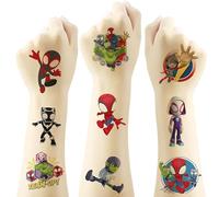 100 piezas de increíbles tatuajes temporales para niños de Spidey y sus super amigos, 6 hojas