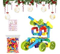 100 piezas de juguete para construcción de bloques de tubos, kit educativo con encastros, juego de bloques de tubos creativos, juegos de construcción para niños, creativos kits educativos con encastre