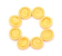 100 piezas de látex antideslizantes para reparación electrónica y arte de uñas, almohadillas de goma reutilizables para proteger contra el polvo y los arañazos, color blanco (amarillo)