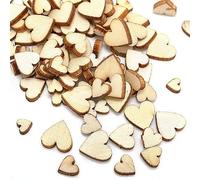 100 piezas de madera amor corazón forma botones de mesa dispersión artesanía DIY boda decoración excelente calidad atractivo