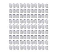 100 piezas de mangas de bucle de crimpado de aluminio, virolas de cuerda de alambre para clips de fijación de cable y mangas de crimpado de pesca (2mm/0,08 pulgadas elípticas)