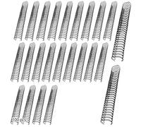 100 piezas de metal negro 3:1 paso de alambre de doble bucle, 1/10.2 cm 6.4 mm, bobina de 34 agujeros para cuadernos, encuadernación profesional de documentos, capacidad de 20 hojas