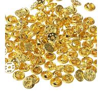 100 piezas de metal Pin Backings Gold Pin Backs Locking Brass Pin Backs Locking Pin Backs for Enamel Pins Replacement Clutch Pin Backings for Brooch Tie Hat Badge Insignia Pin Backs Replacement (Gold)
