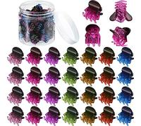 100 Piezas de Mini Clips de Pelo Agarre de Pelo de Plástico con Caja Clips de Cabello Pequeños para Niñas y Mujeres (Multicolor)