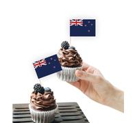 100 piezas de Nueva Zelanda Bandera de Nueva Zelanda para cupcakes soporte para decoración de fiestas
