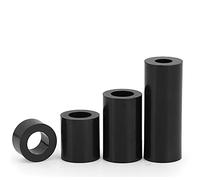100 piezas de nylon negro doble pasada espaciador columna M8.2 x 14 x 8 mm sujetadores, para DIY moldes Drones telescopios sujetadores mecánicos electrónicos.