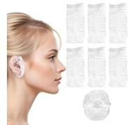 100 piezas de orejeras para teñir el cabello, orejeras desechables transparentes para la ducha, protectores de oreja de plástico impermeables, gorros de ducha para teñir