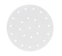 100 piezas de papel absorbente de aceite antiadherente, papel de barbacoa redondo antiadherente precortado sin blanquear para hornear, cocinar, asar, freidora de aire y cocer al vapor(21.5cm)