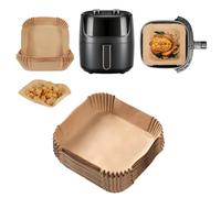 100 piezas de papel de horno Airfryer accesorios para freidora de aire caliente Cosori Turbo Tower Pro&Smart Airfryer 10,8 L Double Stack, papel de hornear para COSORI Turboblaze Air Fryer CAF-DC601