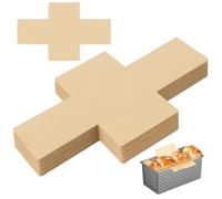 100 piezas de papel de horno marrón, mini moldes para pan, papel de pergamino para pan, suministros de pergamino para pan, papel de horno antiadherente desechable a prueba de grasa para usar en la