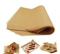 100 piezas de papel de pergamino de lujo para hornear/papel de regalo precortado antiadherente/hojas desechables para hornear freidora de aire pan pastel (30 x 25 cm)