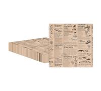 100 piezas de papel de regalo impreso, papel recubierto resistente al aceite, papel de regalo para alimentos horneados, papel de delicatessen papel de forro para platos llanos