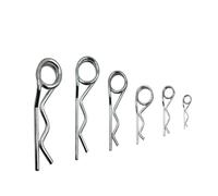 100 Piezas De Pasador Ondulado Doble Anillo Acero, Pasadores Clip R , Chaveta Resorte En Forma , Hardware Sujeción For Cortacésped Tractor Galvanizado Para Mecánica(5 x 117 mm)