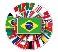 100 Piezas de Pegatinas de Bandera Nacional,Pegatinas para Ordenador Portatil Agenda Laptop Skate Botella Agua Guitarras Maletas equipajes Coches y Bicicletas,National FlagImpermeable Vinilo Pegatinas