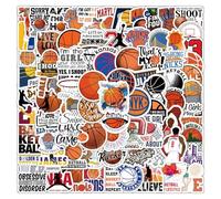 100 Piezas de Pegatinas de El Baloncesto,Pegatinas para Ordenador Portatil Agenda Laptop Skate Botella Agua Guitarras Maletas equipajes Coches y Bicicletas,Basketball Impermeable Vinilo Pegatinas