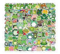 100 Piezas de Pegatinas de Ranas,Pegatinas para Ordenador Portatil Agenda Laptop Skate Botella Agua Guitarras Maletas Equipajes Coches y Bicicletas,Frog Impermeable Vinilo Pegatinas