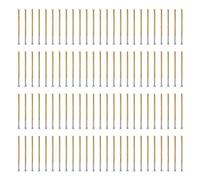 100 Piezas de Pin pogo Tipo Q con 4 Garras, sonda de Prueba con Resorte para Pruebas en PCB, de latón y Acero Inoxidable, Corriente Nominal de 5 A, sondas de Repuesto para uniones