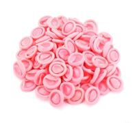 100 piezas de protectores de dedos de látex antideslizantes, reutilizables, para electrónica, laboratorio, tatuajes y arte de uñas (rosa)