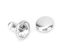 100 Piezas de Remaches de Diamantes de Imitación, Tachuelas de Cristal Decorativas, 7mm, Plata, para Cuero, Cinturones y Bolsos