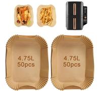 100 piezas de revestimientos para freidoras de aire Ninja Double Stack XL de 9,5 l, revestimientos de papel para hornear para SL400EUCP, accesorios para freidoras de aire Ninja Stack XL SL400EU