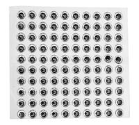 100 Piezas de señuelos de Pesca de 9 mm, 3D, realistas, simulación de Ojos de Pesca para Hacer cebos de Bricolaje, Material de Resina epoxi, Ligeros y duraderos. (Plata)