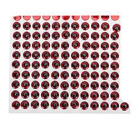 100 Piezas de señuelos de Pesca de 9 mm, 3D, realistas, simulación de Ojos de Pesca para Hacer cebos de Bricolaje, Material de Resina epoxi, Ligeros y duraderos. (Roja)