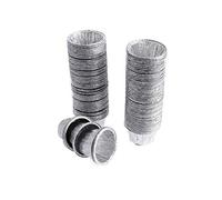 100 Piezas de tarta de huevo flanera con tapa de aluminio para hornear empanadas molde para pasteles moldes redondos para tarta de huevo galleta