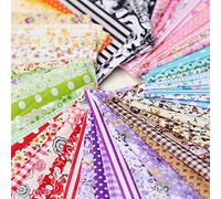 100 piezas de tela algodón para patchwork estampado floral patrones variados DIY costura quilt manualidades bolsas pequeñas pañuelos fundas almohada manteles sábanas